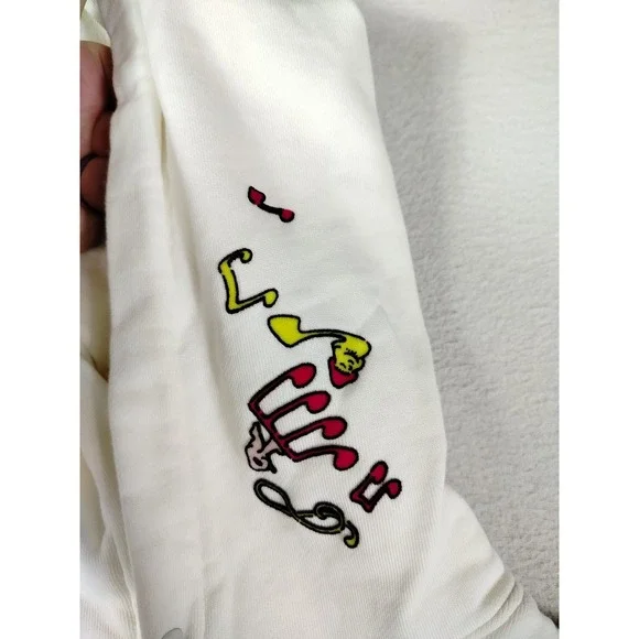 Scotch & Soda Hoodie‎ Mens Medium White Graphic Pullover Fleece Cartoon Thrashed - Picture 10 of 11